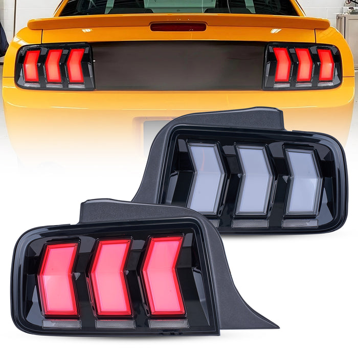 VLAND Full LED Tail Lights For Ford Mustang 2005-2009 with Sequential Turn Signal