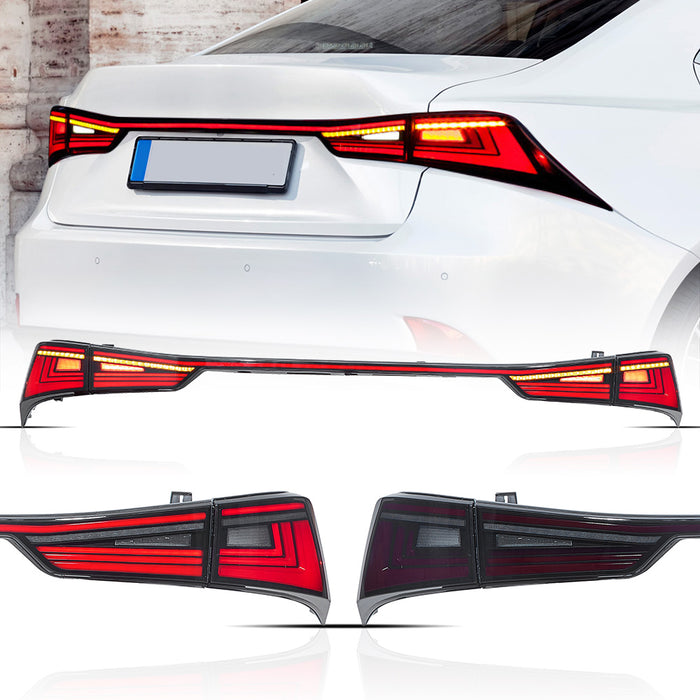 VLAND LED Tail Lights & Trunk Lights For Lexus IS250 IS350 ISF Sedan 2013-2020 With Start-up Animation