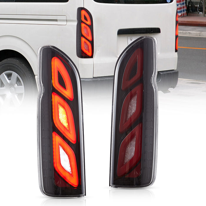 VLAND LED Tail Lights For Toyota Hiace 5th Gen (H200) 2005-2019 With Startup Animation