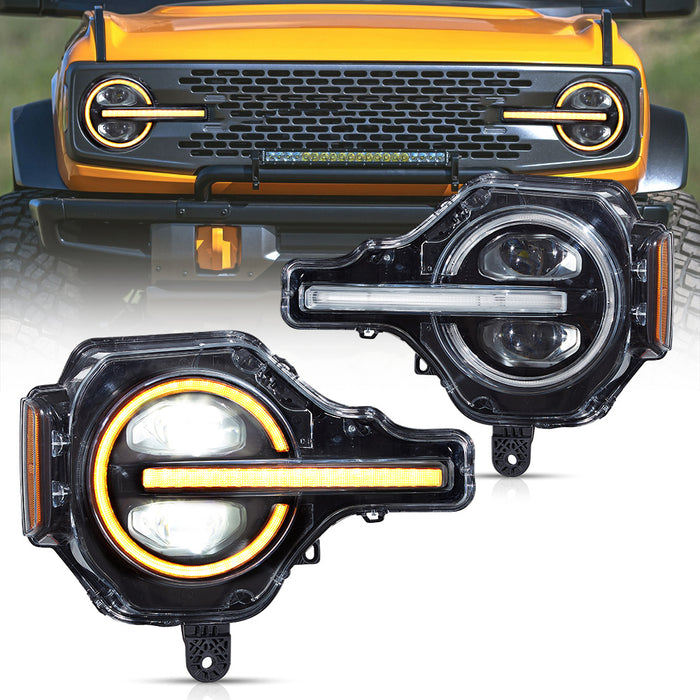 VLAND LED Head Lights For Ford Bronco 2020-2024