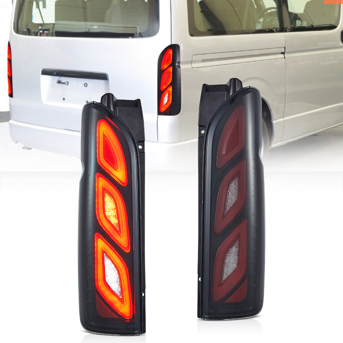 VLAND LED Tail Lights For Toyota Hiace 5th Gen (H200) 2005-2019 With Startup Animation