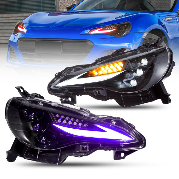 VLAND LED RGB Headlights For Toyota 86 / GT86 Subaru BRZ / Scion FR-S ZN6/ZC6 2012-2021