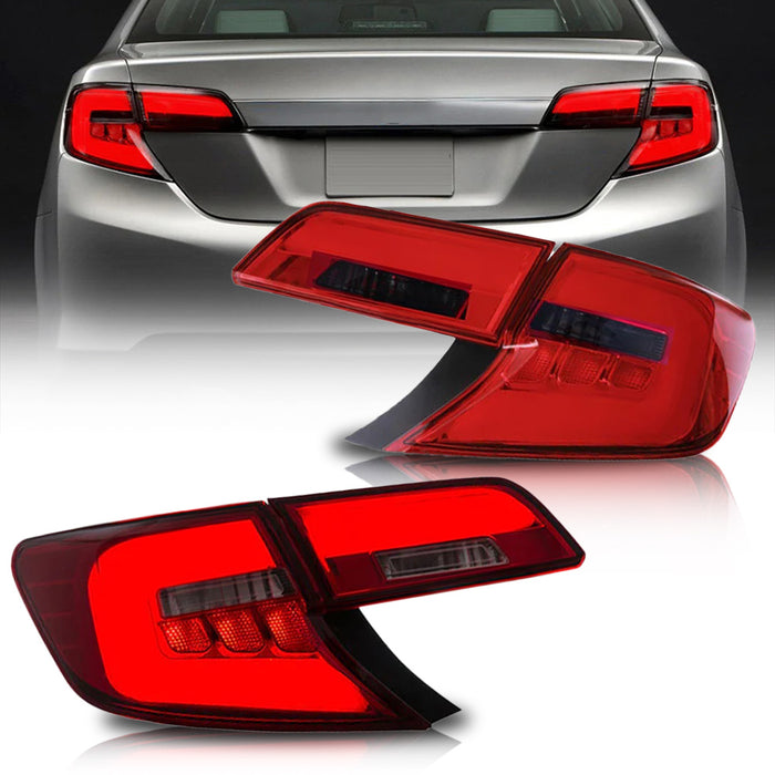 VLAND LED Tail Lights For Toyota Camry 2012-2014 XV50 7th Gen Red Smoked (MOQ of 100 Sets)