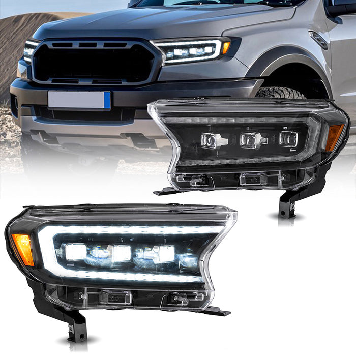 VLAND LED Matrix Projector Headlights For Ford Ranger 2019-UP (For US Edition)