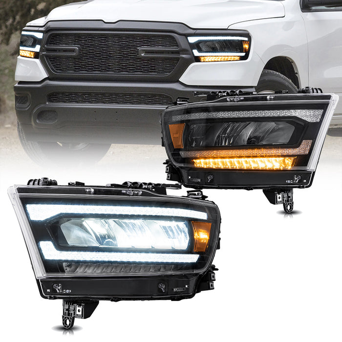 VLAND Full LED/Matrix Projector Headlights For Dodge Ram 1500 2019-UP [DOT. SAE.]