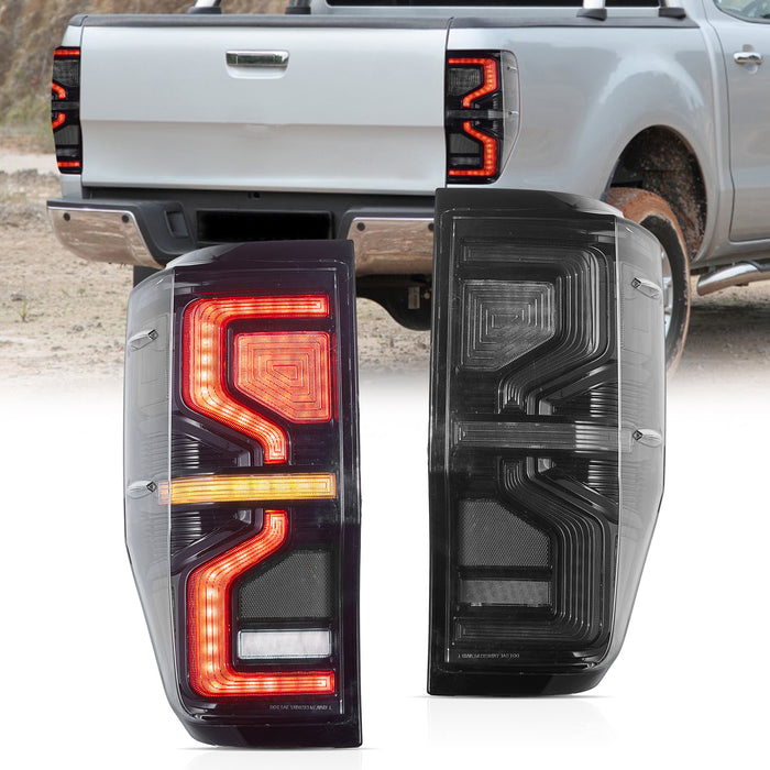 VLAND LED Tail Lights For Ford Ranger T6 2012-2018 1st Gen P375/PX With Sequential Indicators Turn Signals (Not Fit For US Models)