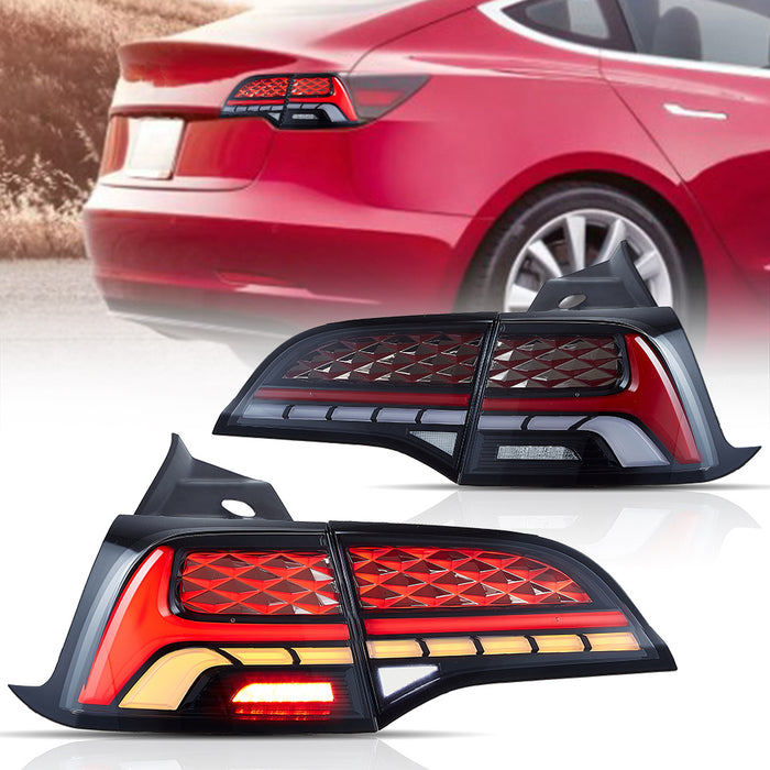 VLAND LED Taillights For Tesla Model 3 & Model Y 2017-2023 [DOT.]