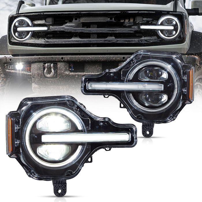 VLAND LED Head Lights For Ford Bronco 2020-2024