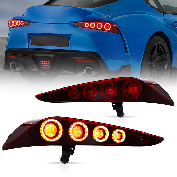 VLAND LED Taillights For Toyota GR Supra 2019-Present 5th Gen J29/DB A90/A91 with Dynamic DRL