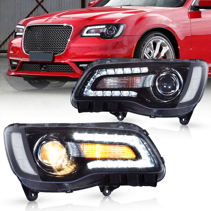 VLAND LED Dual Beam Headllights For Chrysler 300 2011-2023