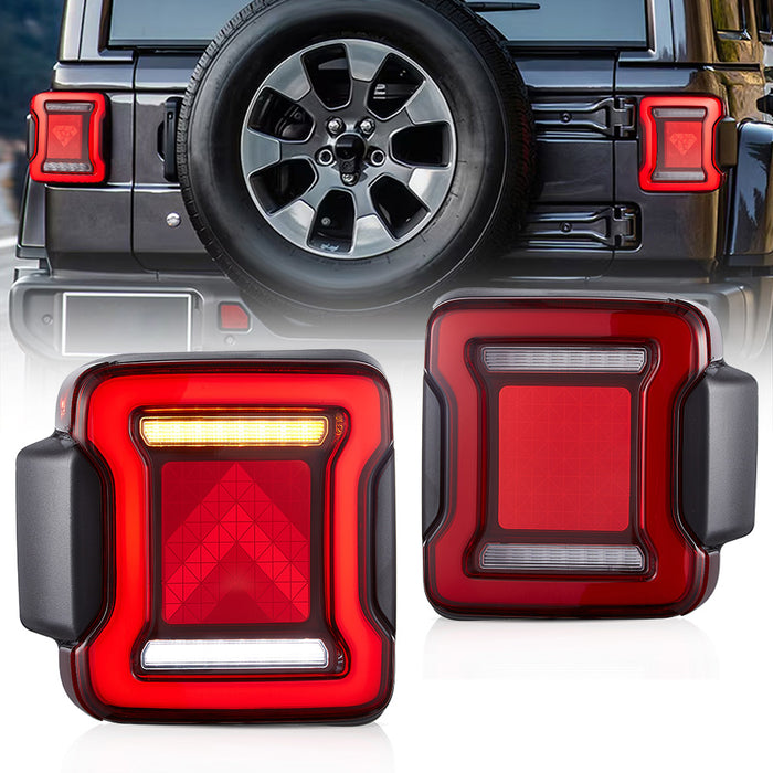 VLAND OLED Tail Lights For Jeep Wrangler JL JLU 2018-2023 [DOT.]