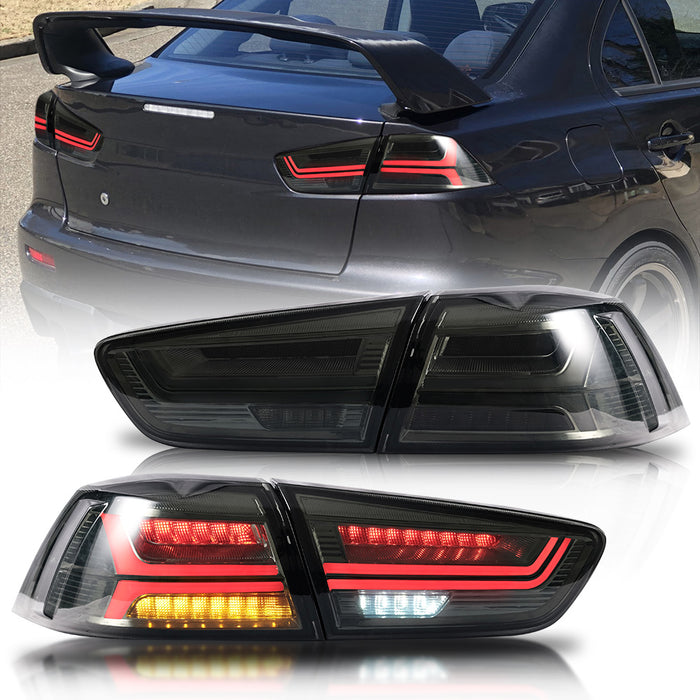 VLAND LED Tail Lights For Mitsubishi Lancer EVO X 2008-2018 With Sequential Indicators