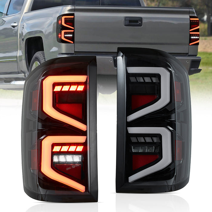 VLAND LED Taillights For Chevrolet Silverado 1500/2500/3500 3rd Gen 2014-2018 With Dynamic Welcome Lighting [DOT.]