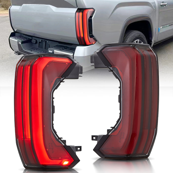 VLAND LED Tail Lights For Toyota Tundra 3rd Gen XK70 2022-2024 With Startup Animation