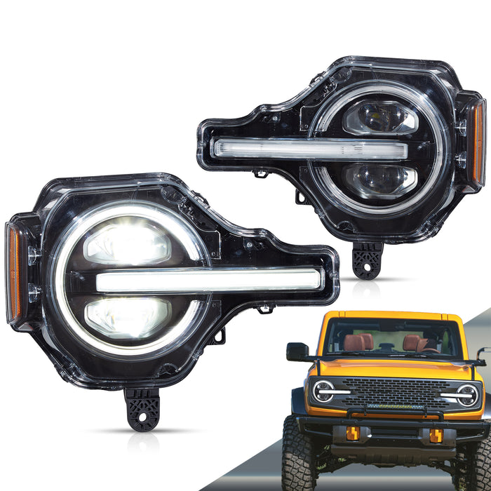 VLAND LED Head Lights For Ford Bronco 2020-2024