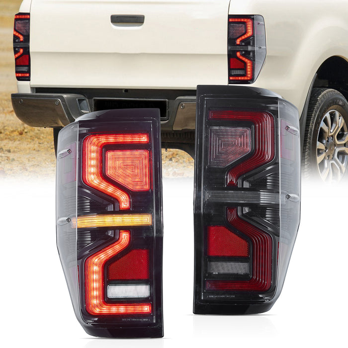 VLAND LED Tail Lights For Ford Ranger T6 2012-2018 1st Gen P375/PX With Sequential Indicators Turn Signals (Not Fit For US Models)