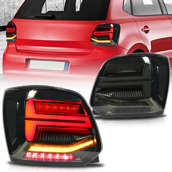 VLAND LED Tail lights For Volkswagen (VW) Polo MK5 2009-2017 Turn Signal with Sequential indicators[E-MARK]