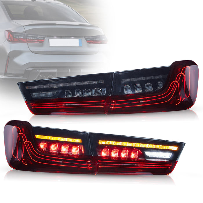 VLAND LED Laser Taillights For BMW 3-Series G20 2019-UP With Sequential Amber Turn Signals [E-MARK.]