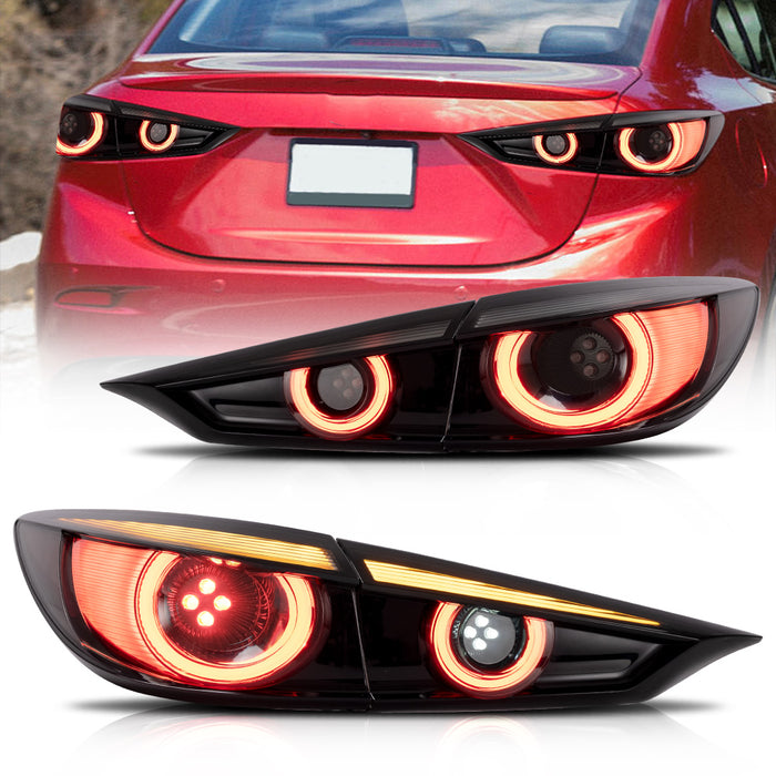 VLAND LED Tail Lights For Mazda 3 Axela Sedan 2014-2018 [DOT.]