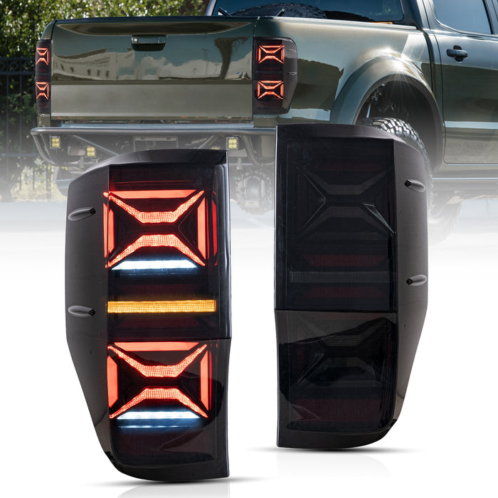 VLAND LED Tail Lights For Ford Ranger T6 T7 T8 2012-2021 With Sequential Indicators Turn Signals [Ranger Raptor/Wildtrak] (Not Fit For US Models)