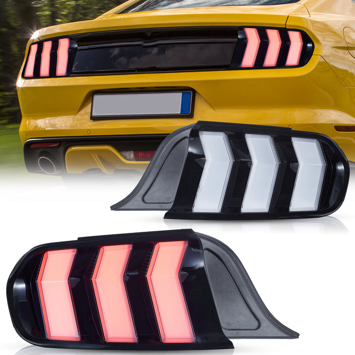 VLAND Voll-LED-Rückleuchten für Ford Mustang 2015-2020 5 Modi für US / Euro-Modelle YAB-XMT-2036WMS