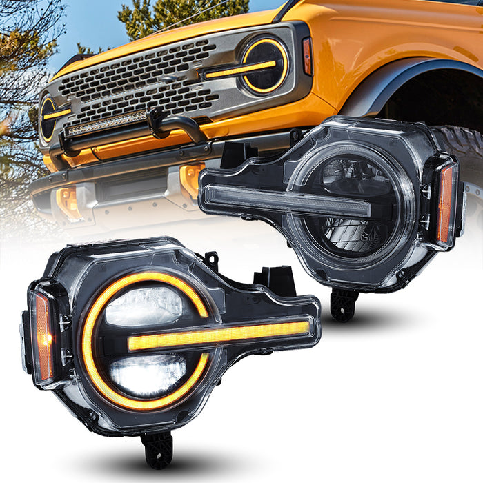 VLAND LED Headlights For Ford Bronco 2020-2024 [DOT.]