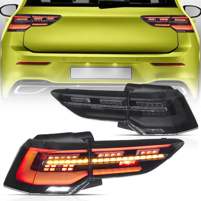 VLAND LED Taillights For Volkswagen Golf MK8 2020-2024 (Europe is 2020-2024) [E-MARK.]