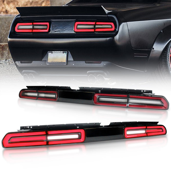 VLAND LED Tail Lights For Dodge Challenger 2008-2014 With Sequential Indicators Turn Signals