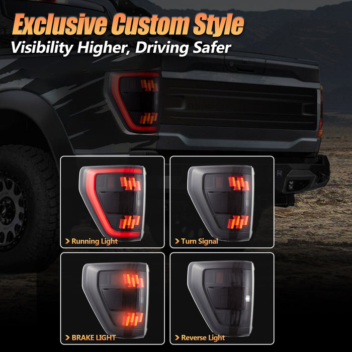 VLAND LED Tail Lights For Ford F150 2021-2023