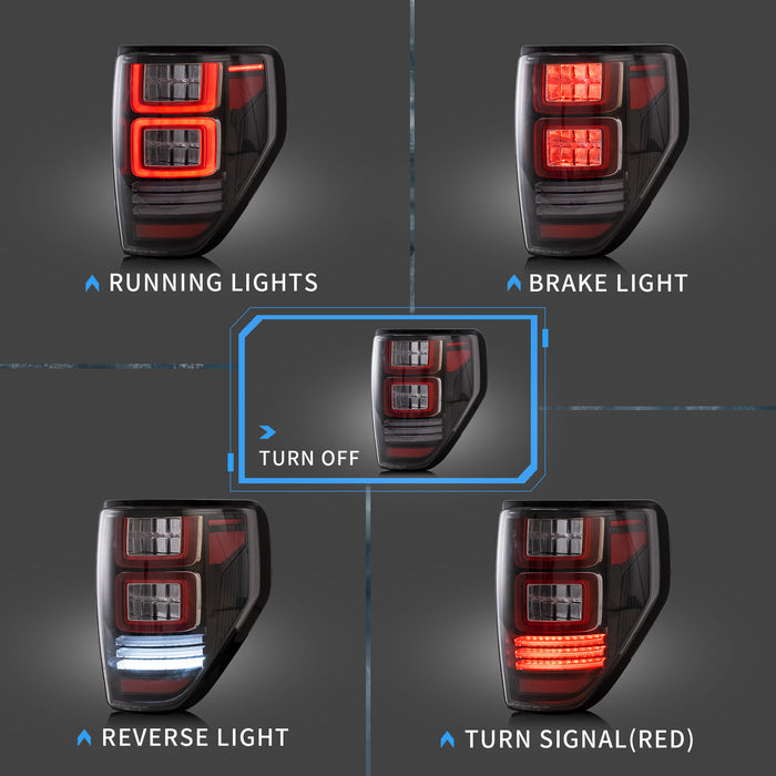 VLAND LED Head Lights and Tail Lights For Ford F150 Pickup 2009-2014 With DRL [DOT. SAE.]