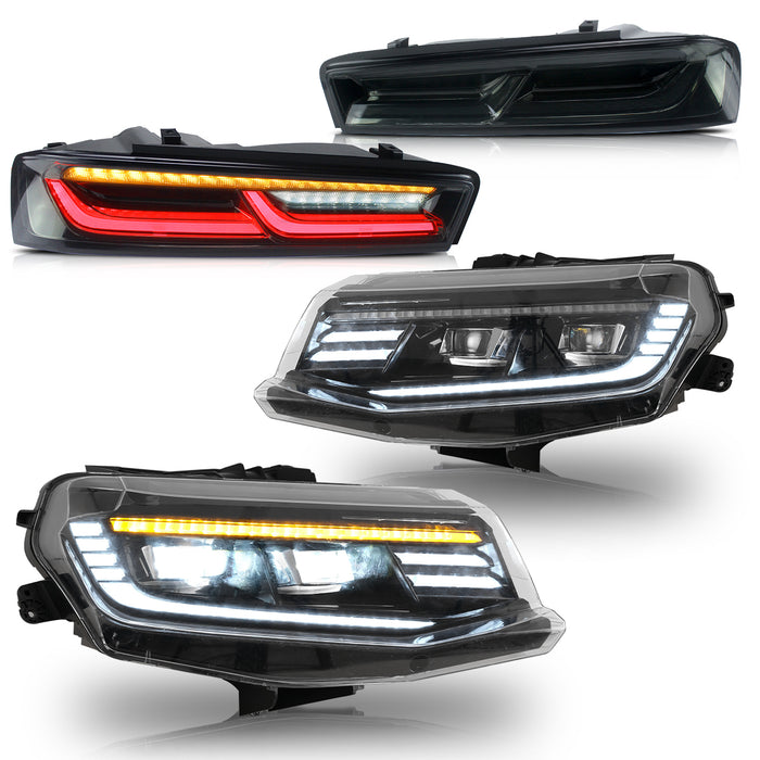 VLAND LED Projector Headlights and Taillights For Chevrolet / Chevy Camaro 6th Gen 2016-2018 [DOT.]