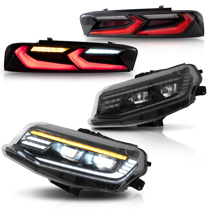 VLAND LED Projector Head Lights and Taillights For Chevrolet / Chevy Camaro 6th Gen 2016-2018 [DOT.]