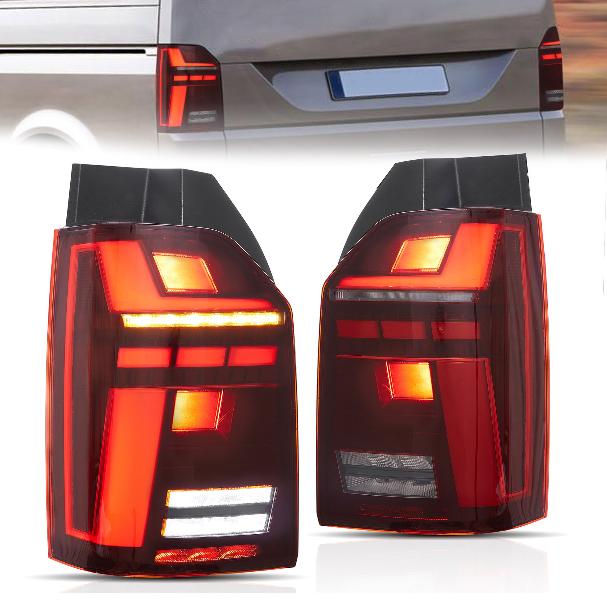 VLAND LED Tail Lights For Volkswagen Transporter T6 Caravelle Multivan ...