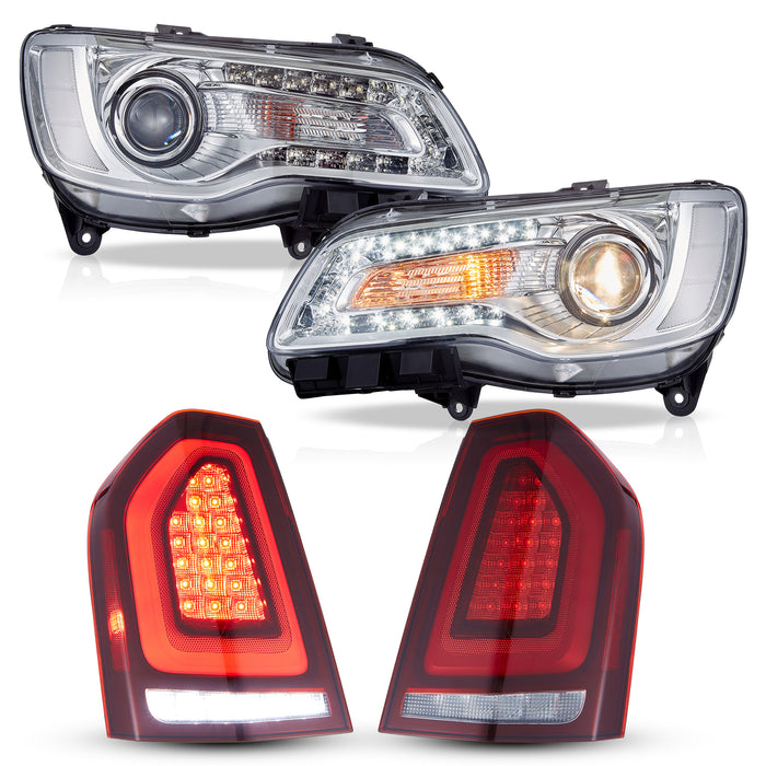 VLAND LED Head Lights & Tail Lights For Chrysler 300/300C 2011-2014 Front And Rear Lamps Kits