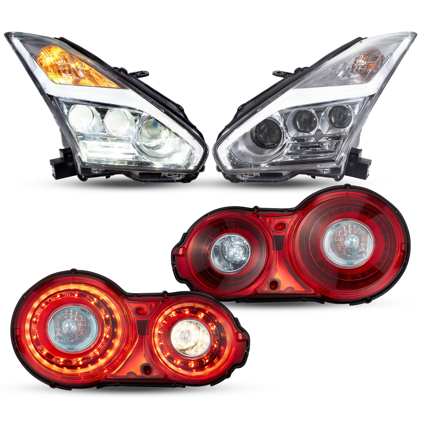 For Nissan GTR Headlights Tail Lights