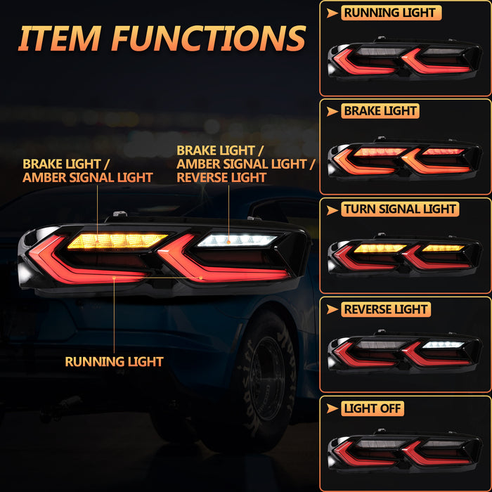 VLAND LED Tail Lights For Chevrolet Camaro 2019-2024 [DOT.]