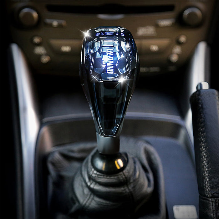 VLAND Universal Crystal Shift Knob Touch Activated LED RGB Lights Fit Most Manual / Automatic Without Lock Button Vehicles Shifter