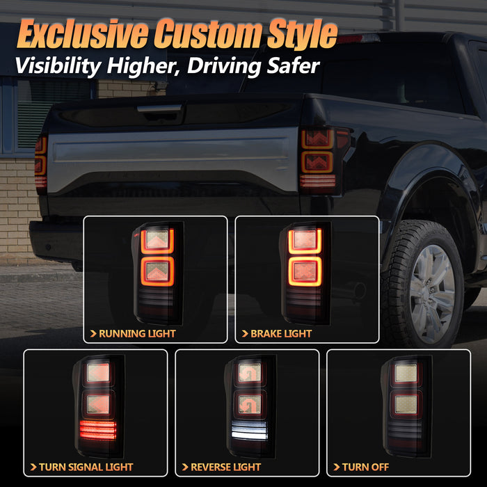 VLAND OLED Tail Lights For 2015-2020 Ford F150 W/AnimationTurn Signal [DOT. E-MARK.]