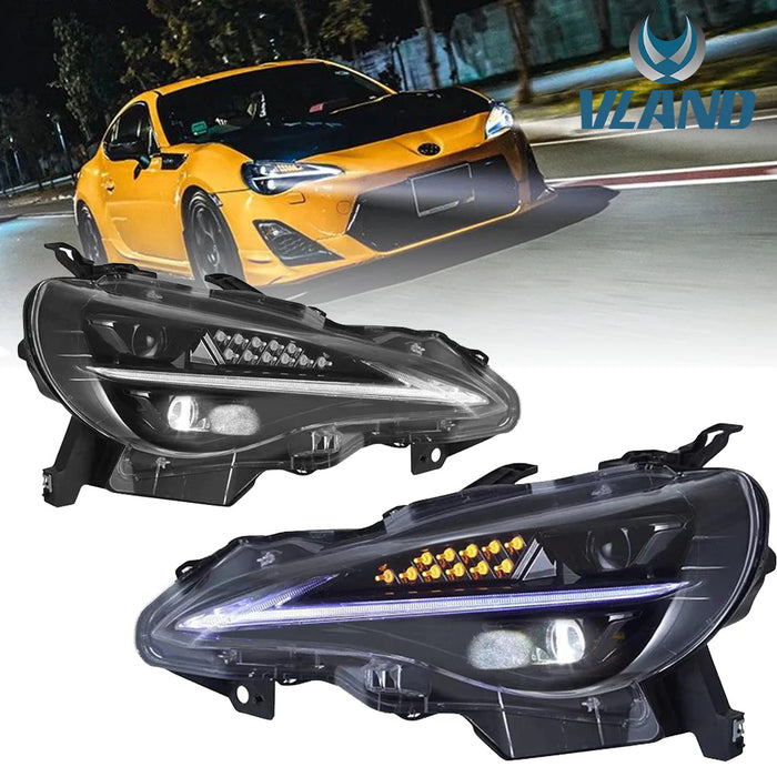 VLAND LED Projector Headlights Tail Lights Combo For Toyota 86 GT86 Subaru BRZ Scion FRS 2012-2020