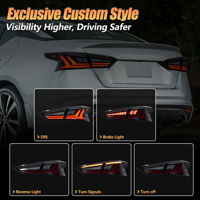 VLAND LED Tail Lights For Nissan Altima Teana 2019-2021 Rear Lamps