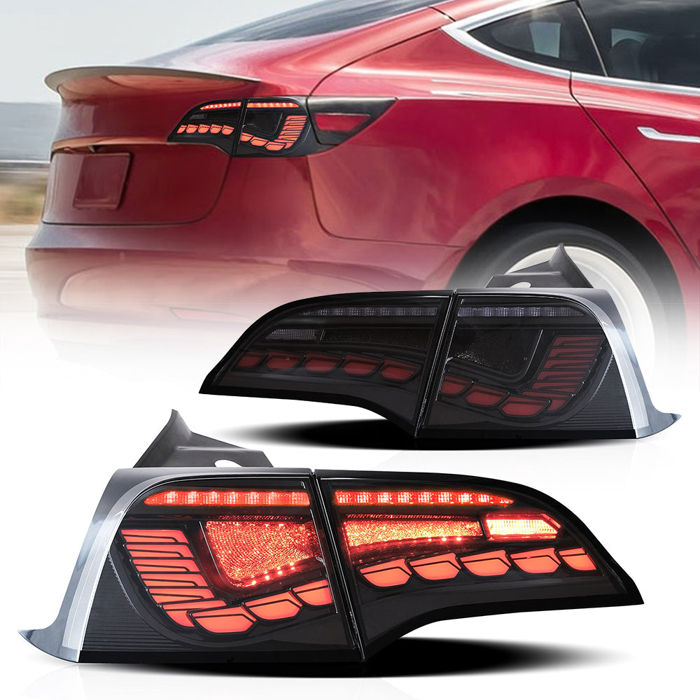 VLAND LED Tail Lights For Tesla Model 3 & Model Y 2017-2023 [DOT.]