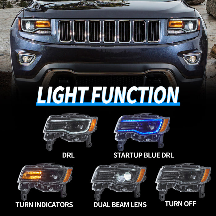 VLAND LED Headlights For Jeep Grand Cherokee WK2 2014-2021 4th Gen [DOT.]