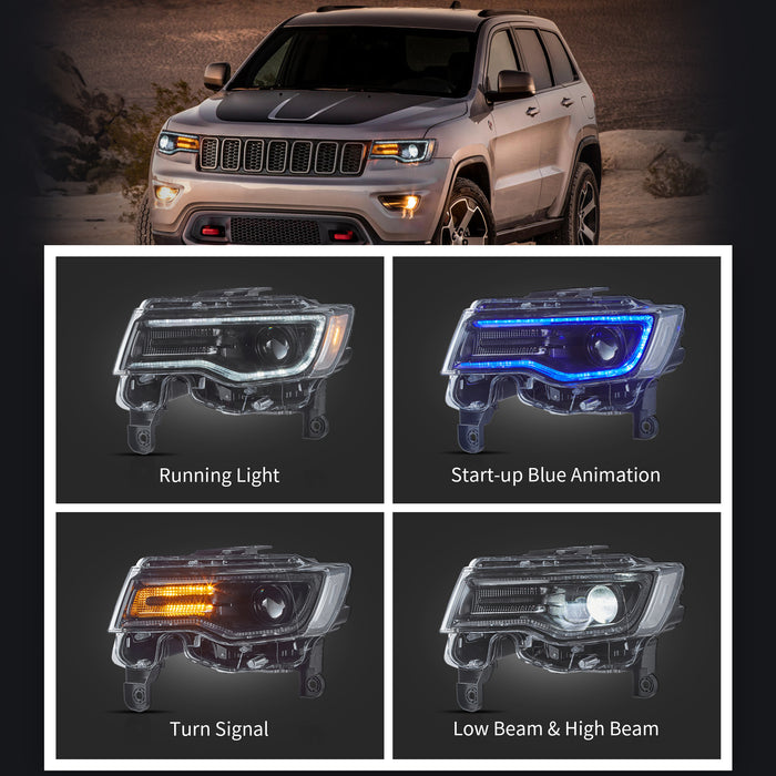 VLAND LED Headlights For Jeep Grand Cherokee WK2 2014-2021 4th Gen [DOT.]