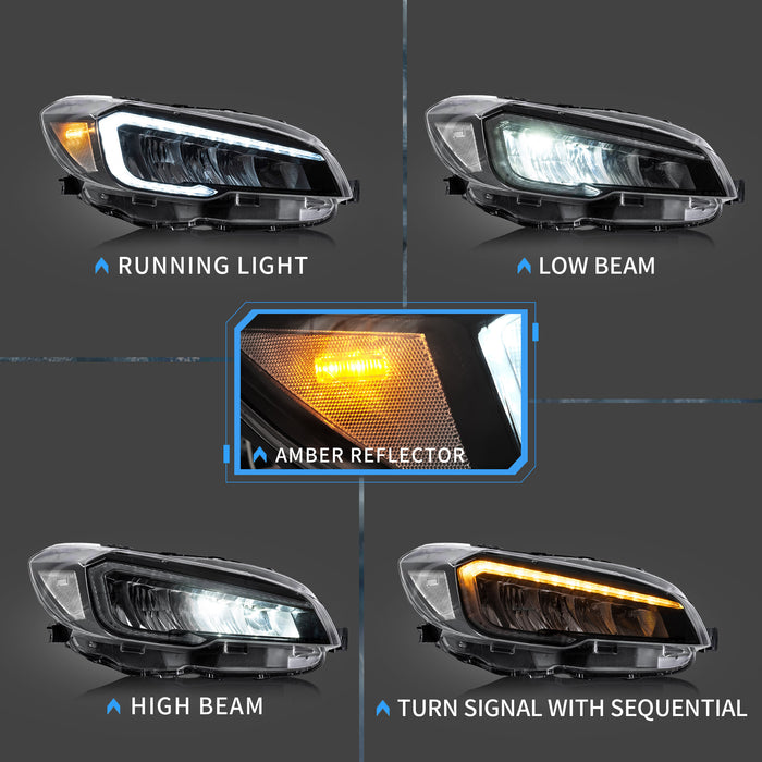 VLAND Full LED Headlights and Taillights For Subaru WRX / WRX STI 2015-2021