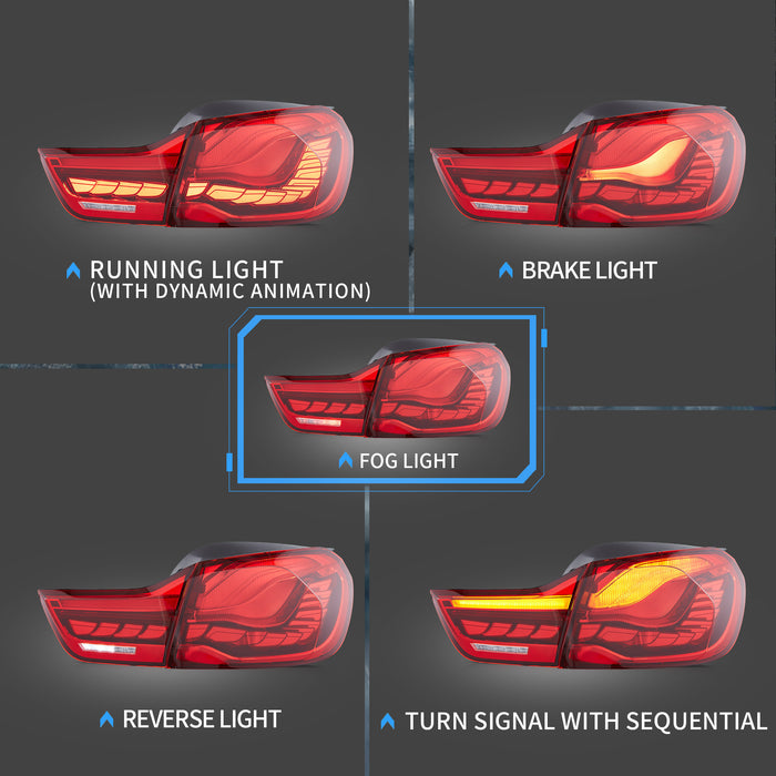 VLAND LED Tail Lights For BMW M4 GTS F32 F33 F82 F36 F83 4-Series 2013-2020