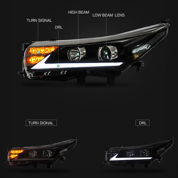 VLAND LED Head Lights For Toyota Corolla 11th Gen E170/E180 International Version 2014-2019 -0251-GNLZ