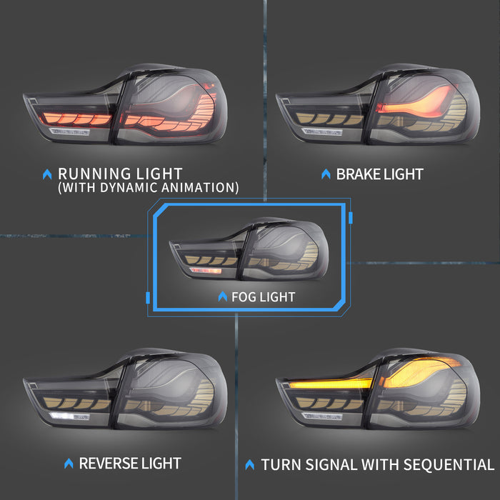 VLAND LED Tail Lights For BMW M4 GTS F32 F33 F82 F36 F83 4-Series 2013-2020