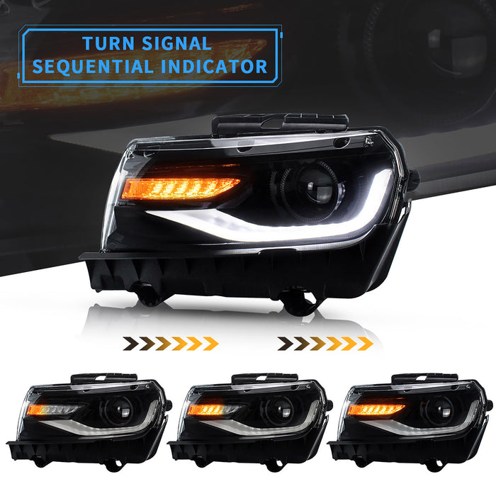 VLAND LED RGB Headlights and Taillights For Chevrolet Camaro 5th Gen Facelift 2014-2015 [DOT.]