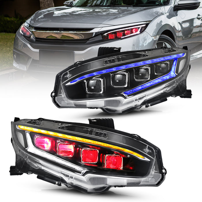 2016-2021 Honda Civic VLAND LED Headlights Sedan / Hatchback / Coupe