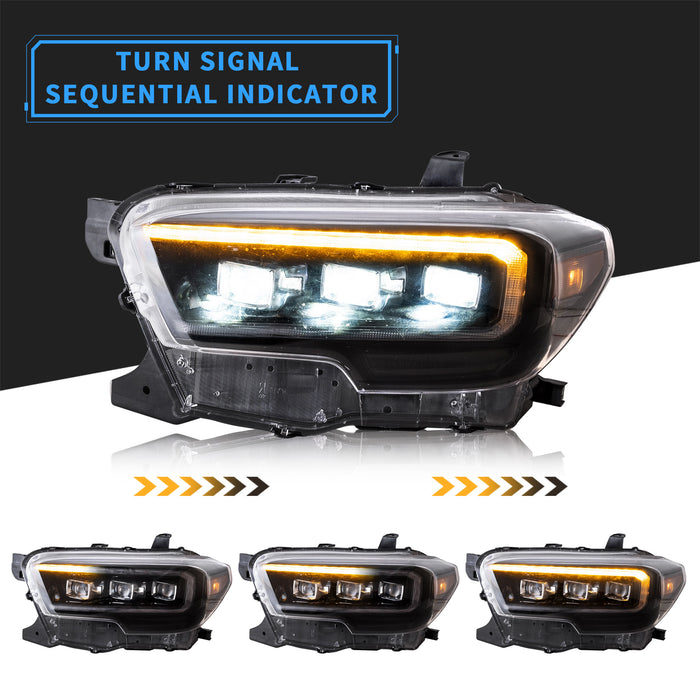 VLAND LED Matrix Projector Headlights For Toyota Tacoma N300 2015-2023 [DOT. SAE.]